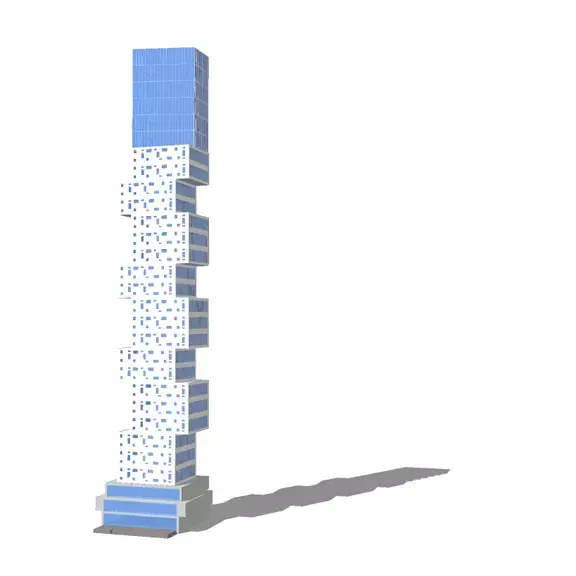 Commercial high-rise 03 3D model