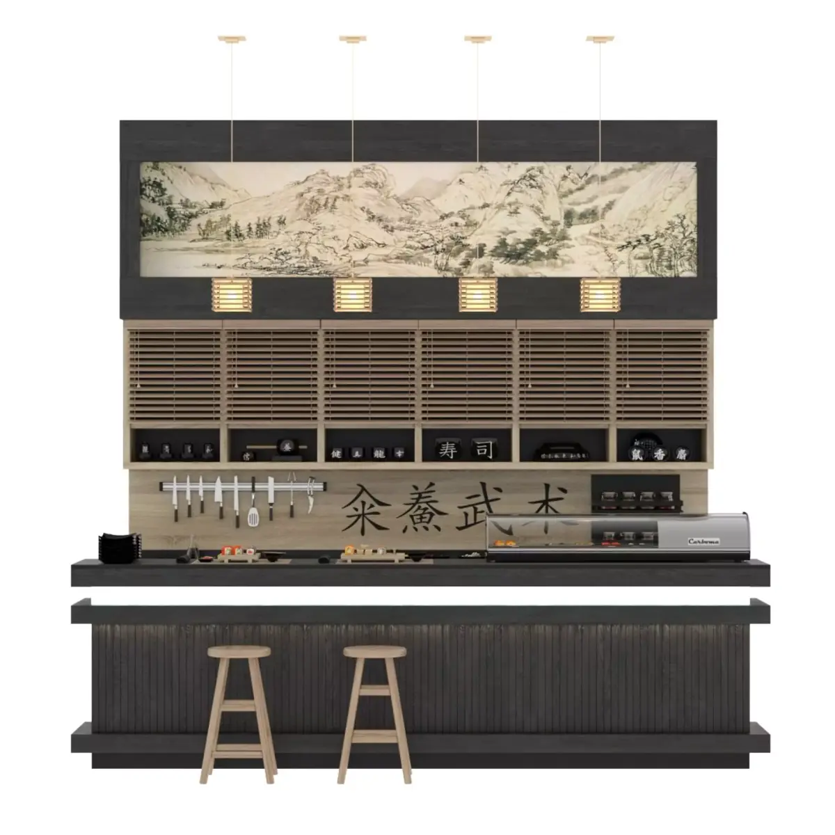 Sushi bar 3D model buy