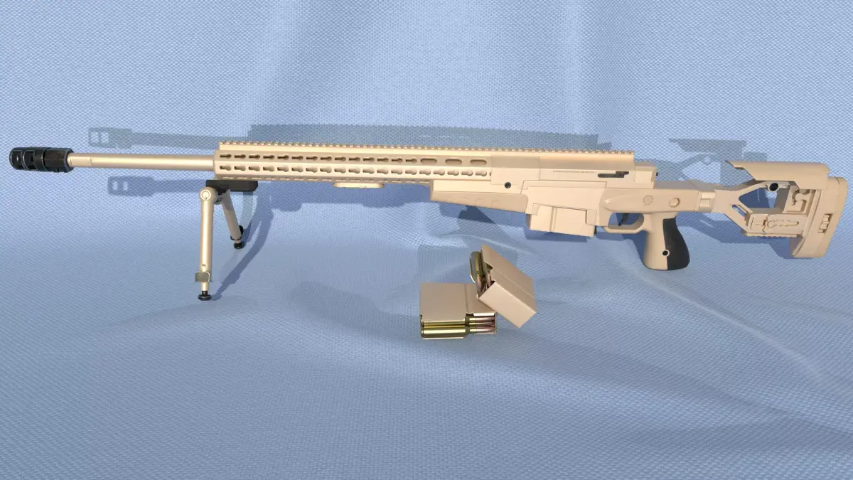 RIfle AXMC International Low-poly 3D model