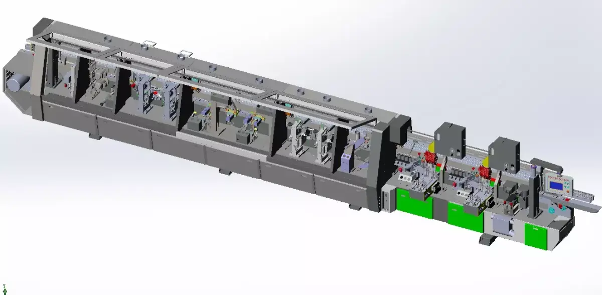 Intelligent panel furniture edge sealing machine 3D model