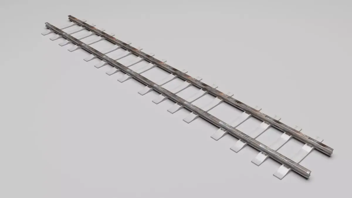 Railway Track 3D model 5