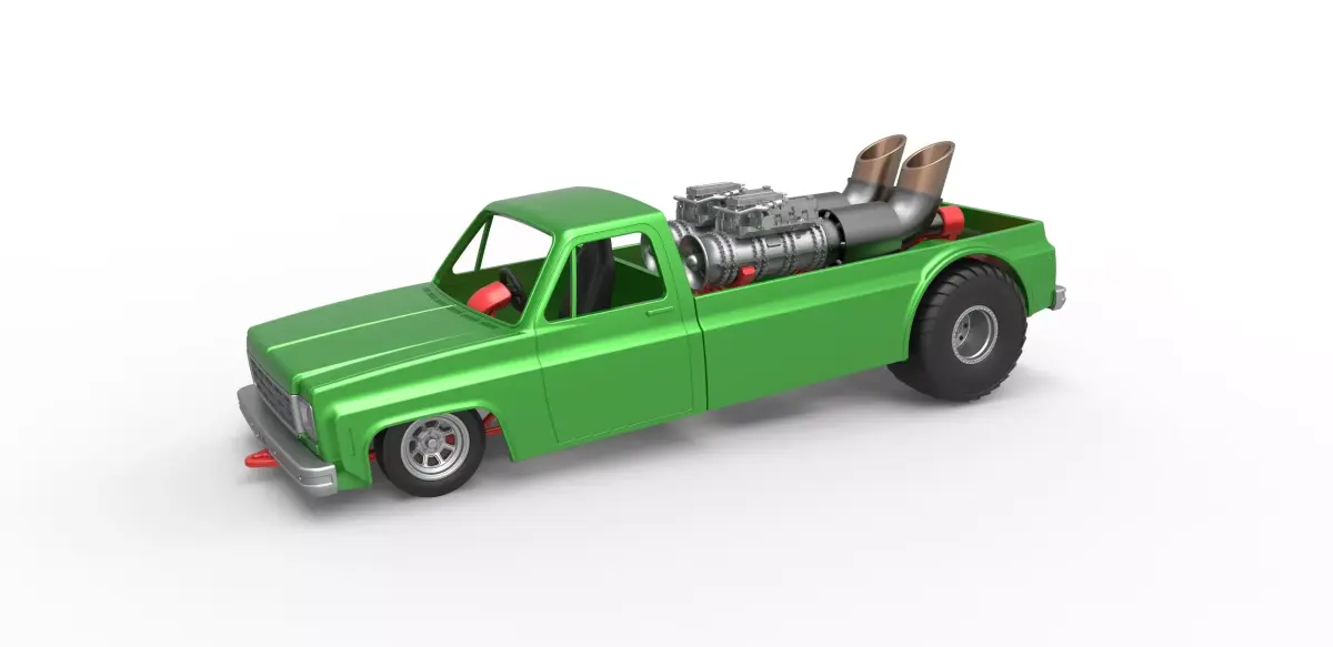 Jet pulling truck 2wd Scale 1 to 25 3D print model