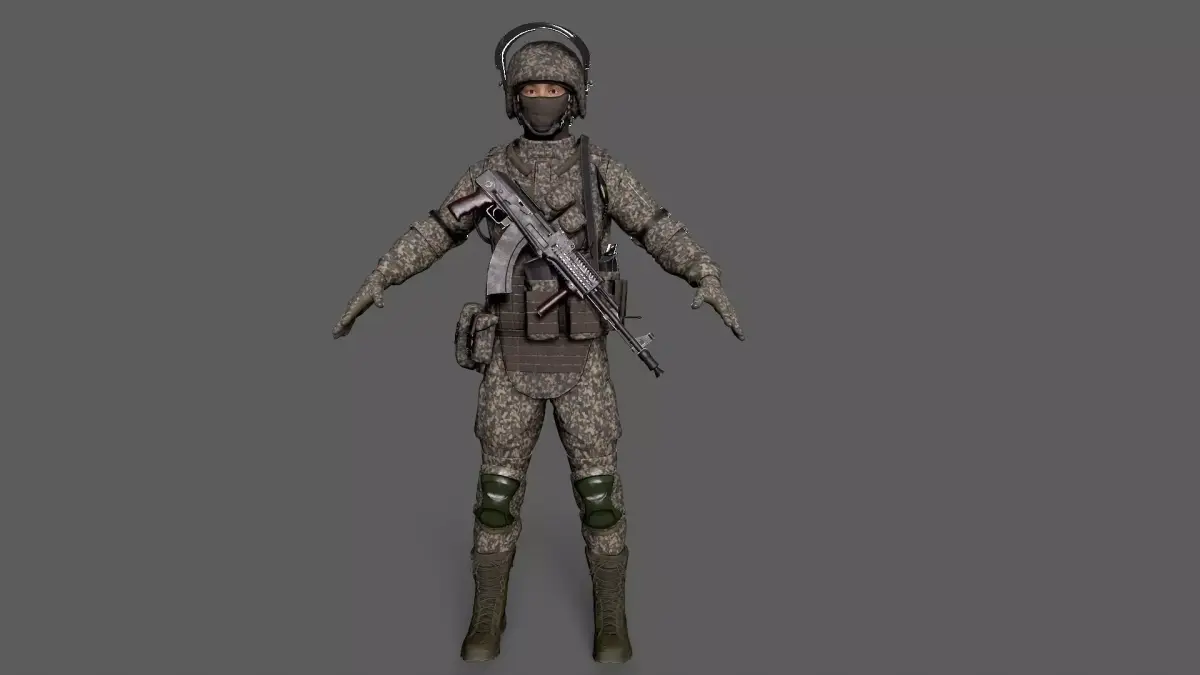 SOLDIER Low-poly 3D model buy