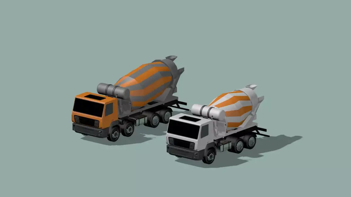 Truck mixer MAZ 3D model
