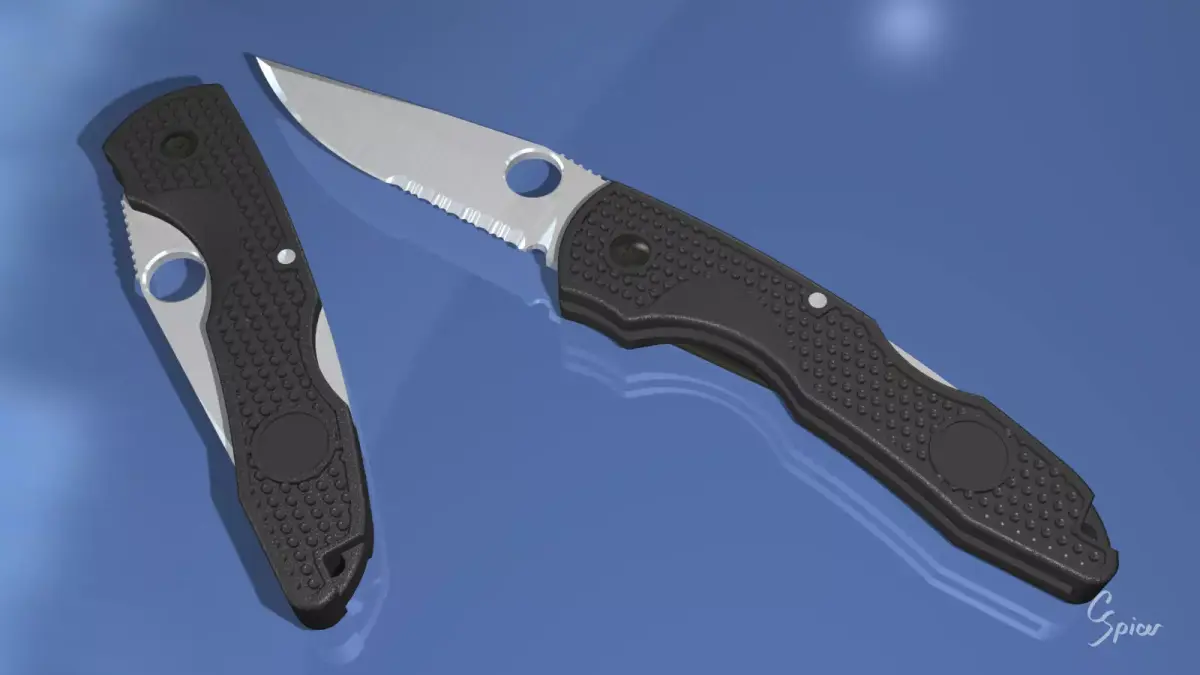 Folding Pocket Knife 3D model