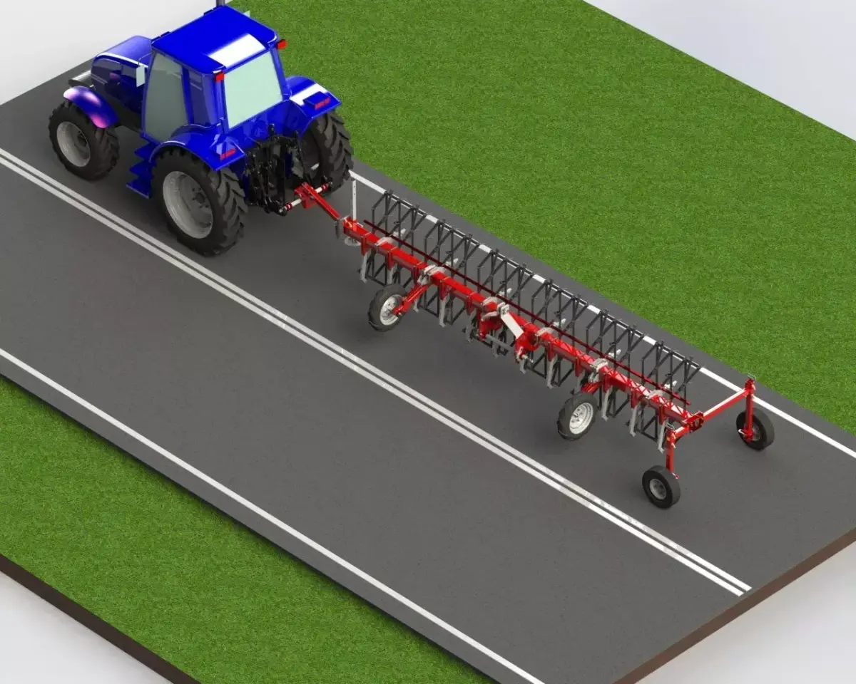 WG 0012 - Heavy toothed harrow 6m 3D model