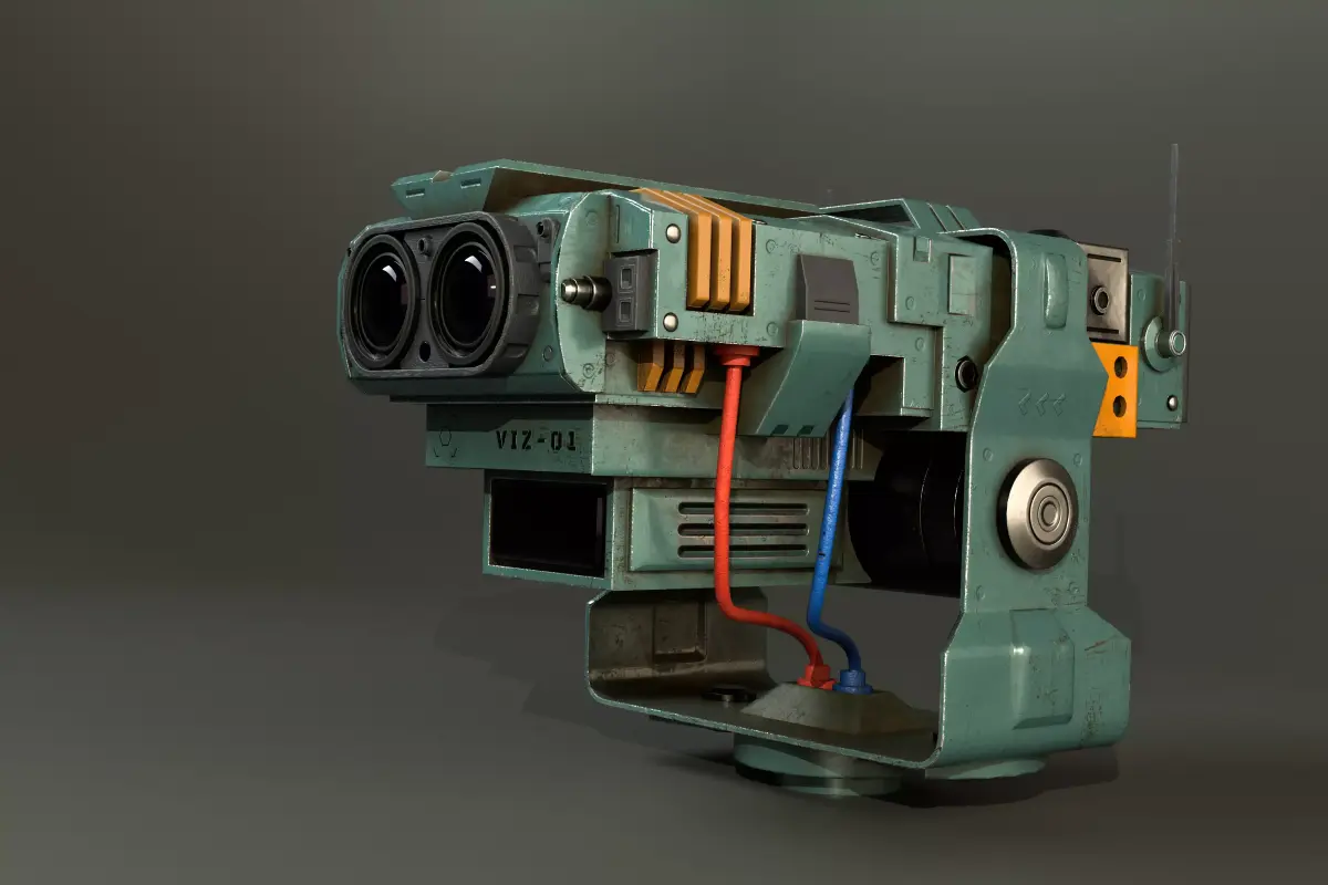 Tank Thermal Imager Low-poly 3D model