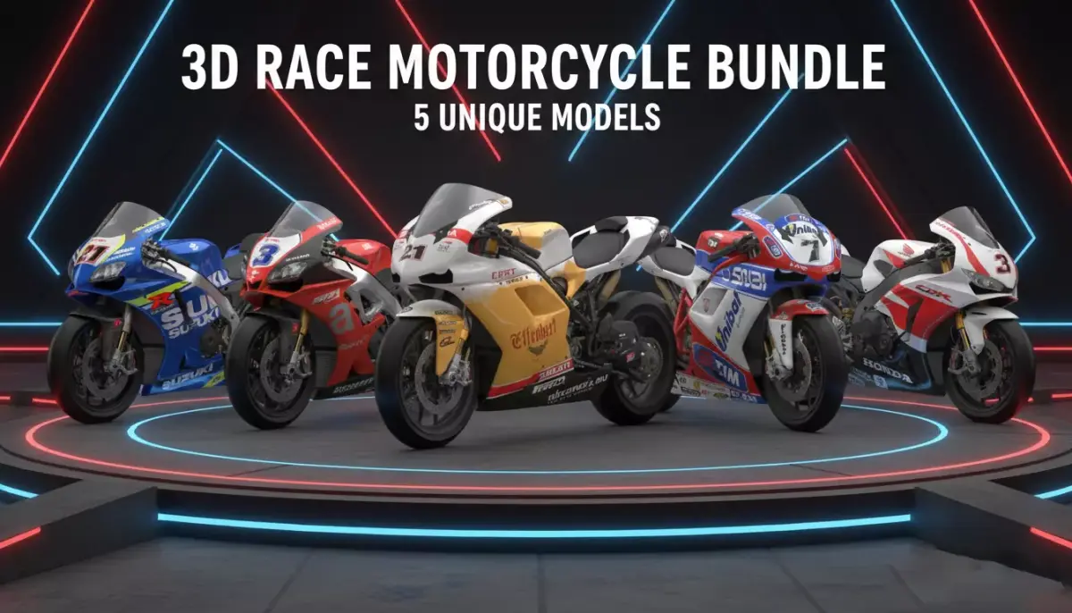 Superbike Legends Bundle  5 Elite 3D Models 3D Model Pack