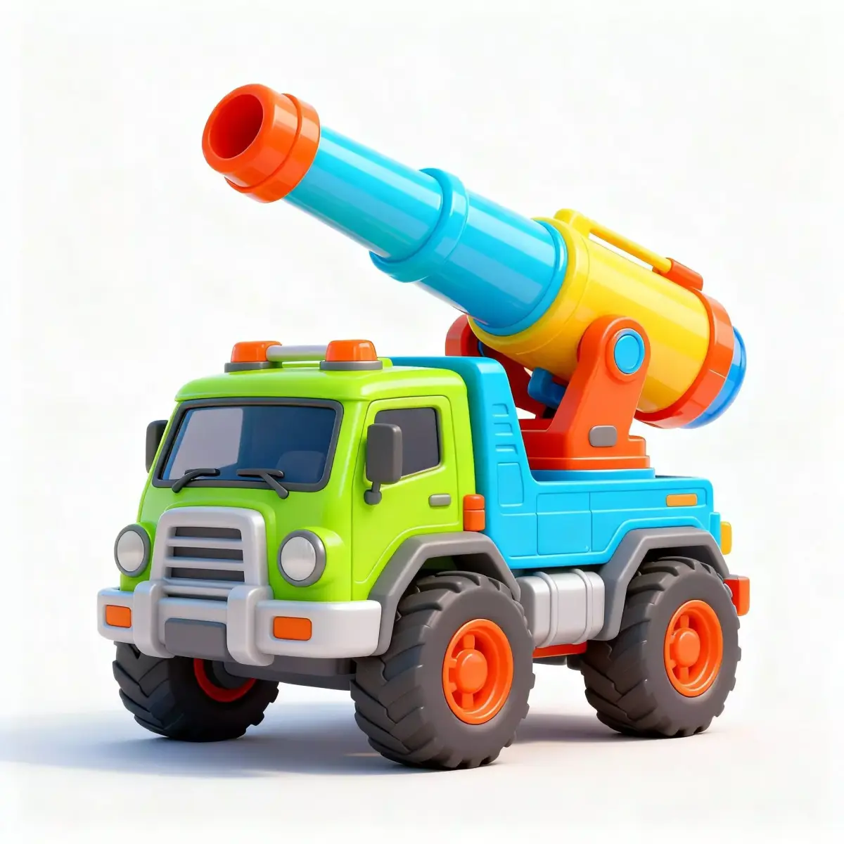 Stylized Water Cannon Utility Truck 3D Model Low-poly 3D model