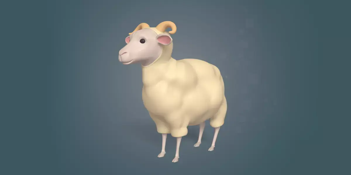 Cartoon Sheep Free low-poly 3D model