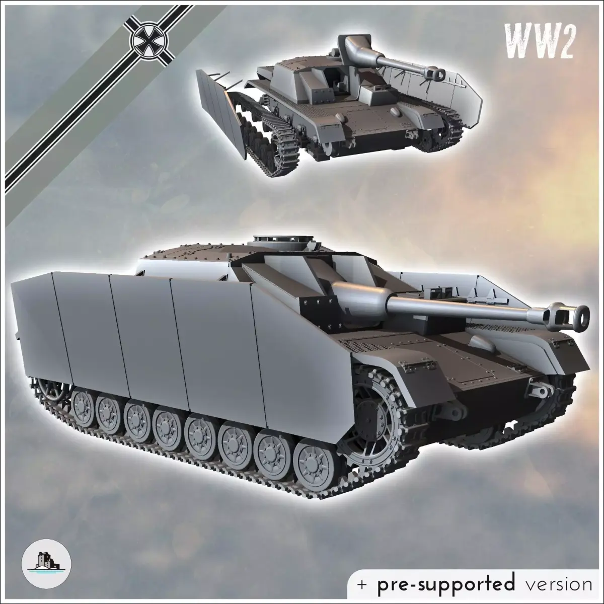 Sturmgeschutz StuG IV - miniatures tabletop scenery 3D print model