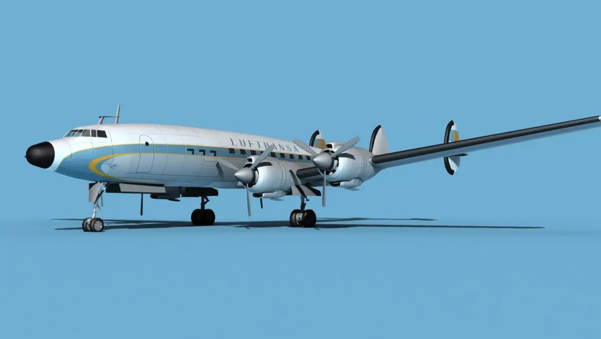 Lockheed L1649 Star Liner Lufthansa 3D model