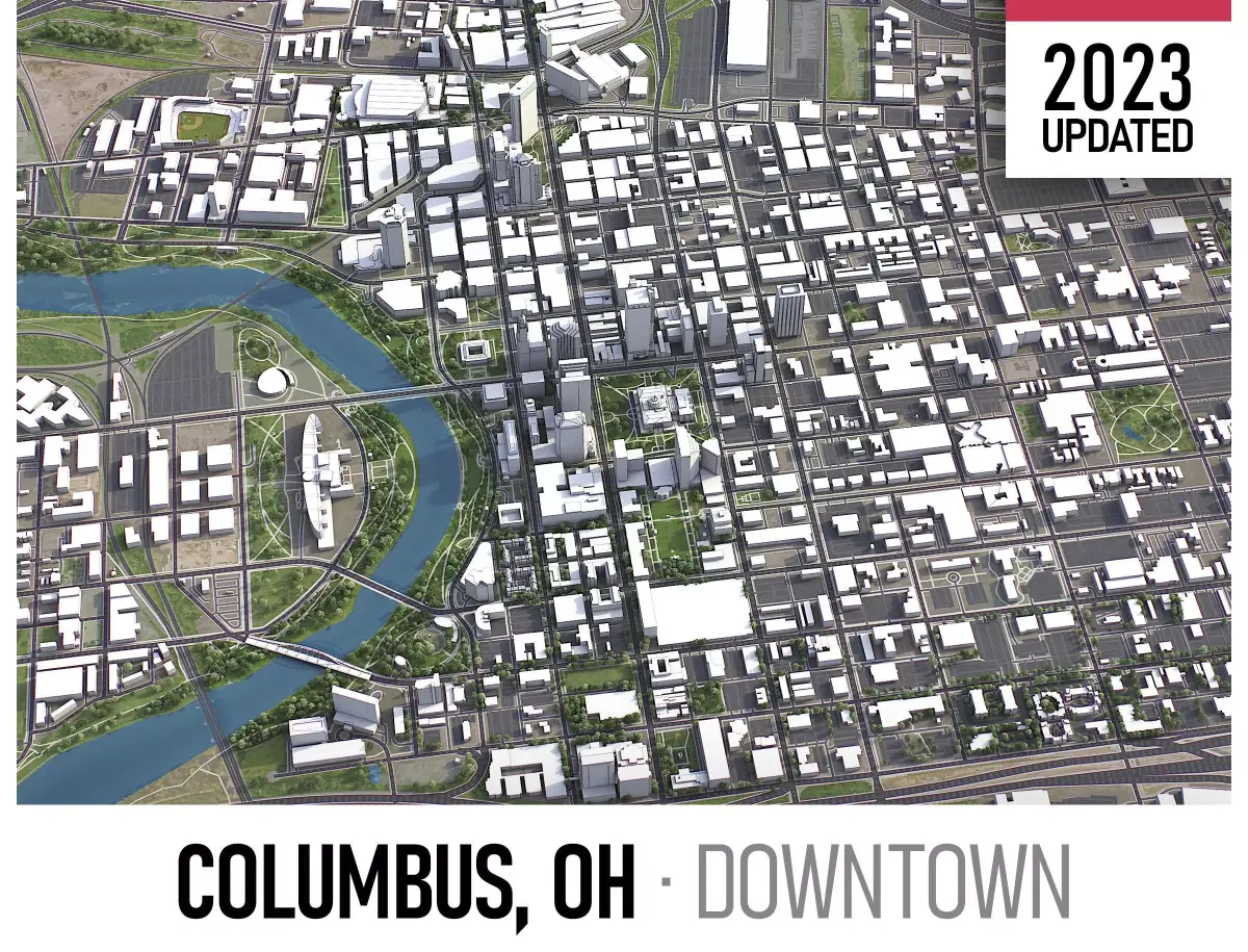 Columbus Low-poly 3D model