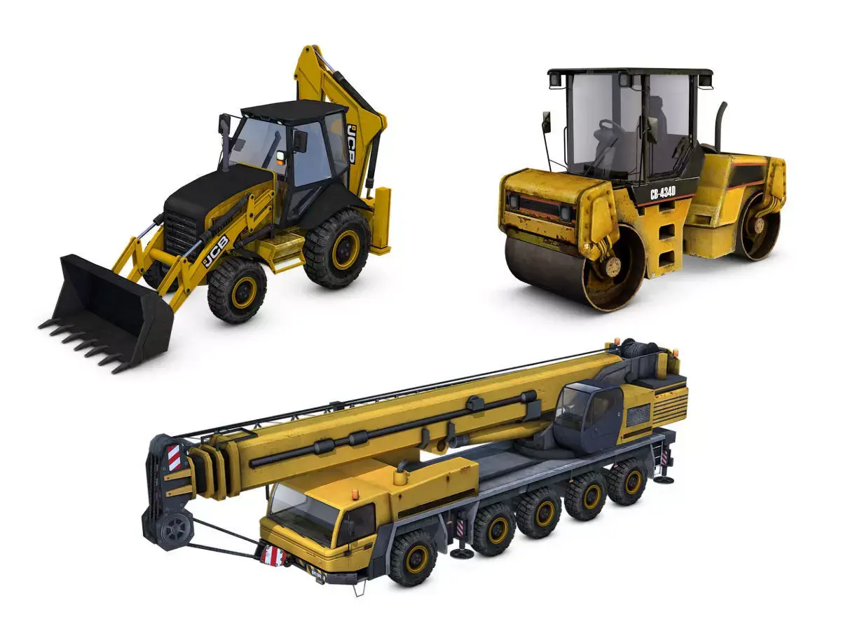 Collection Construction Machines 3D Model Pack