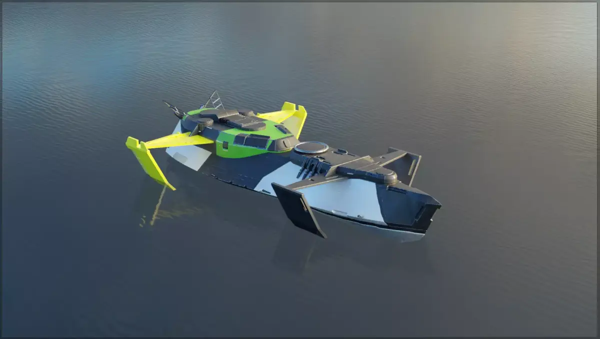 Sensor Scout Ship Low-poly 3D model