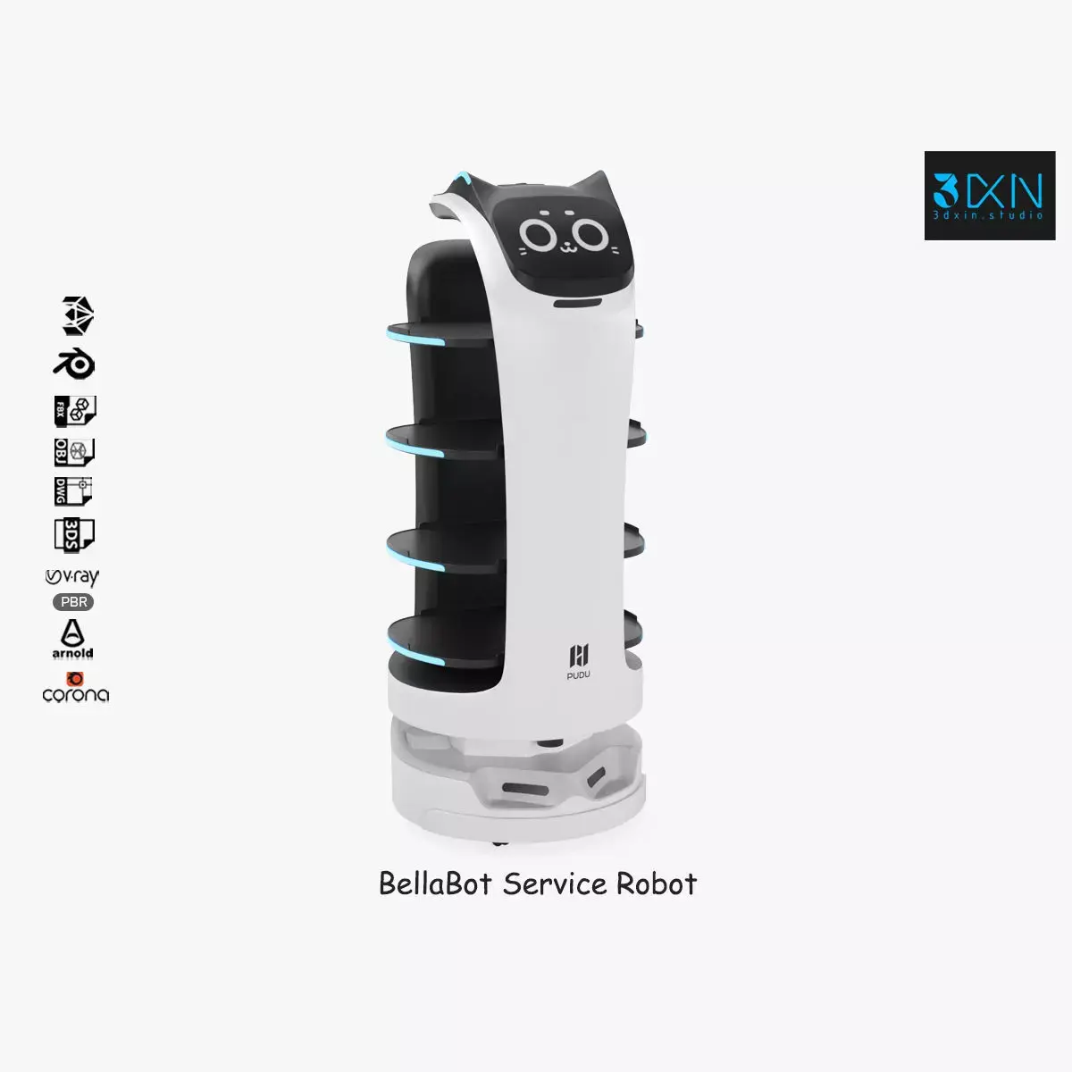 BellaBot Service Delivery Robot 3D model