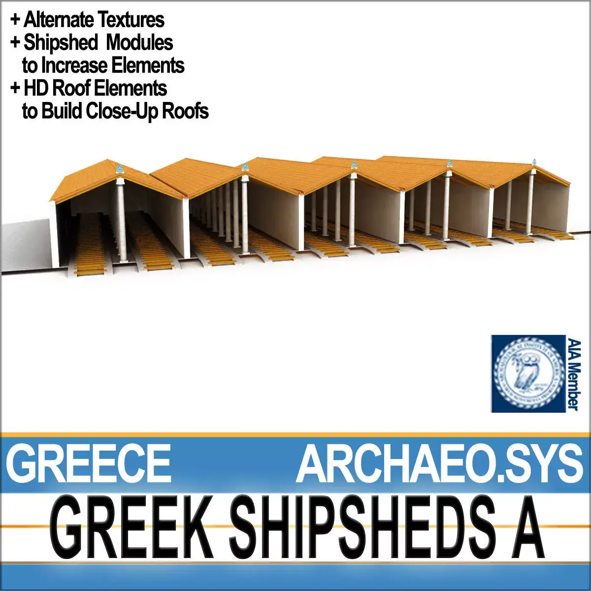 Greek Shipsheds A 3D model