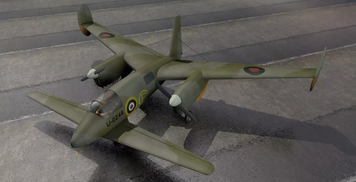 Miles M-39B Libellula 3D model