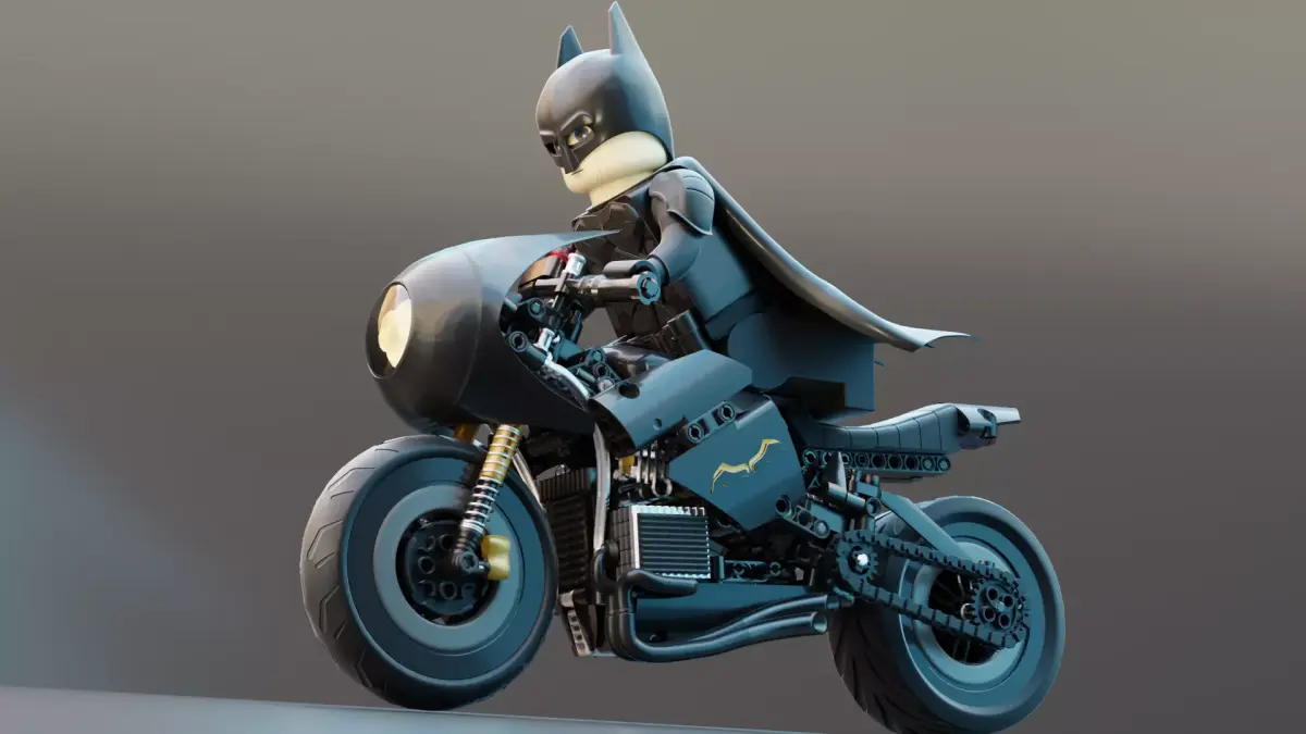 Lego Batman with new Bike  3D model