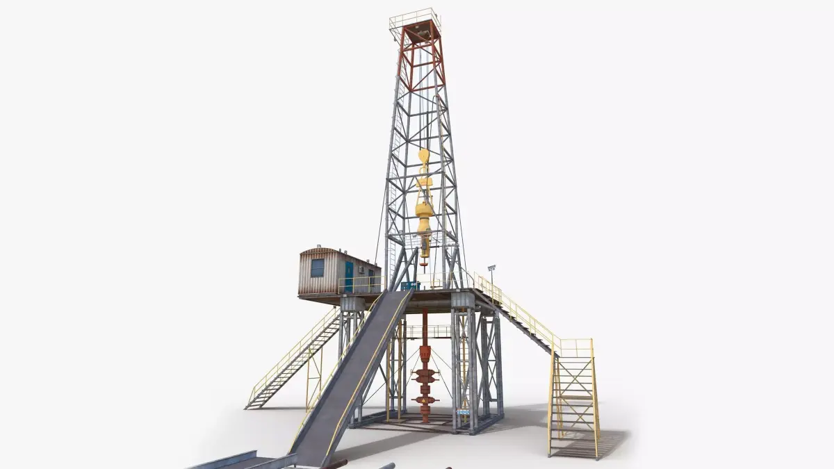 Land Rig  Low-poly 3D model