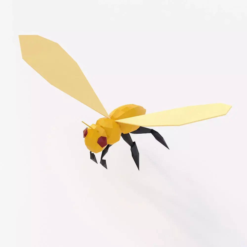 Honey Bee 3d model  Low-poly 3D model