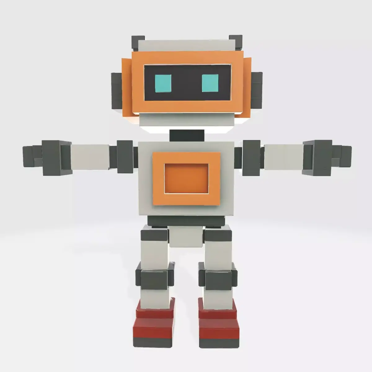Robot Character N18 Low-poly 3D model