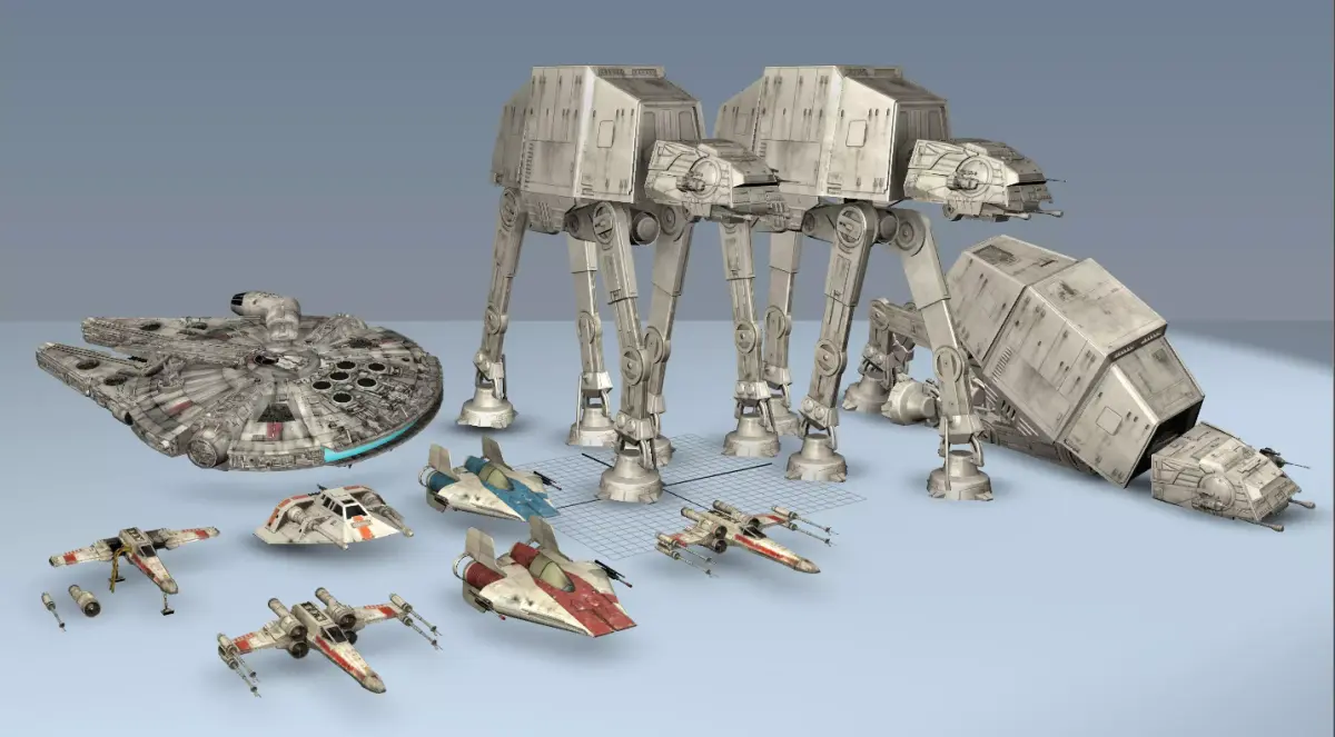 Ultimate Game Ready Star Wars Vehicles Collection Low-poly 3D model