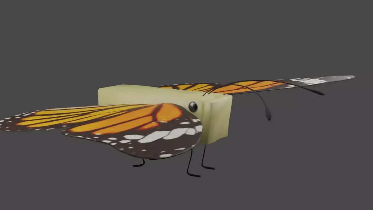 Butterfly monarch 3D model purchase