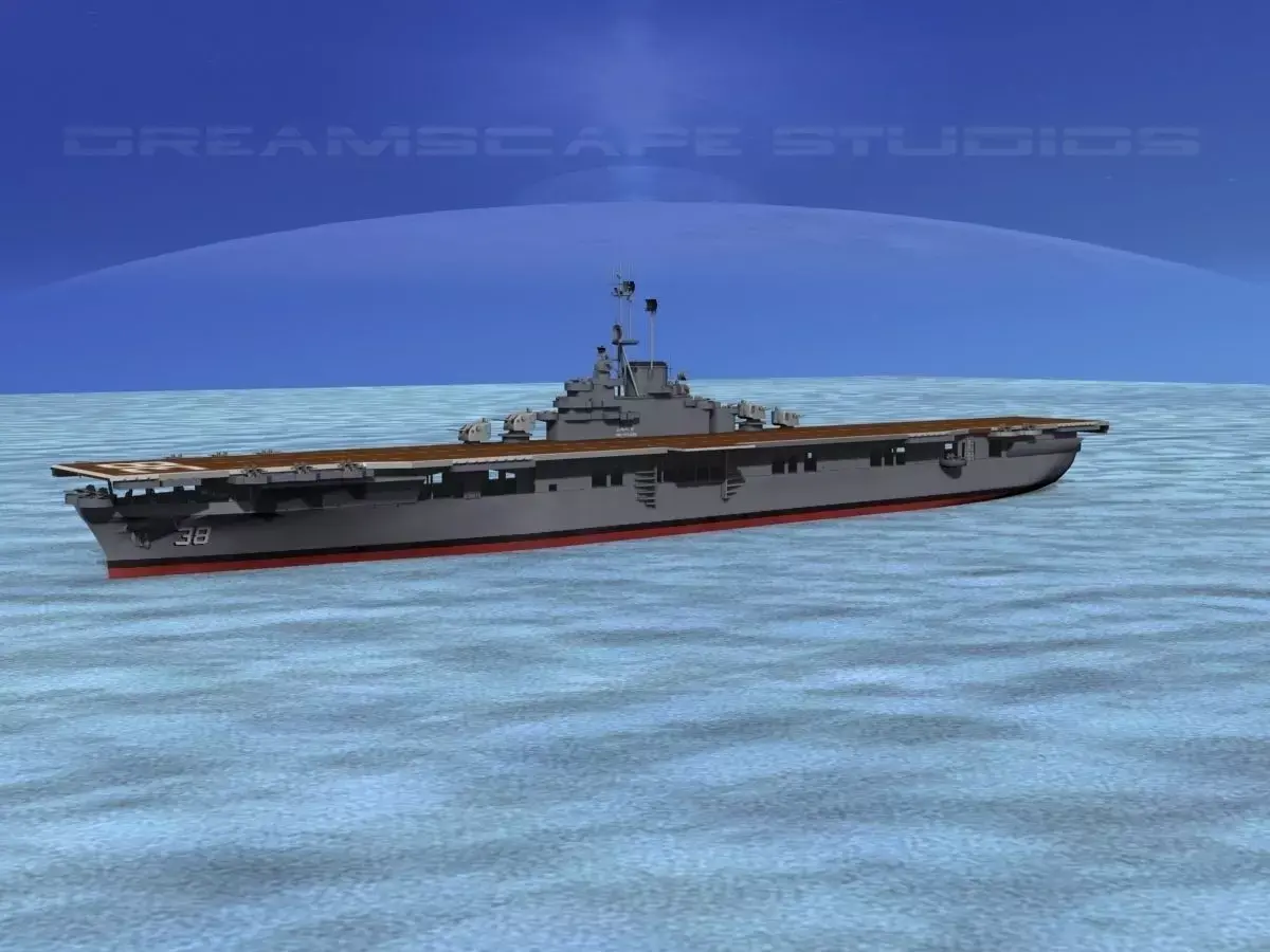 Ticonderoga Carrier CV-38 USS Shangri-La 3D model