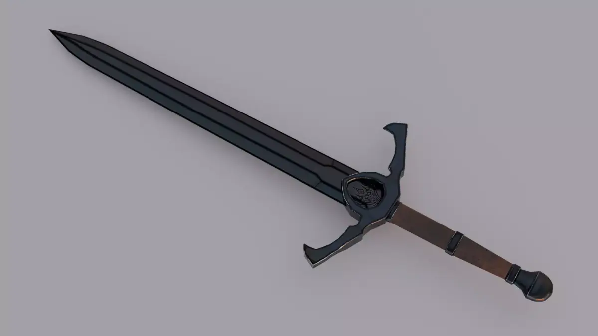 Dark Knight Greatsword Game Ready PBR Medieval Fantasy Weapon Low-poly 3D model