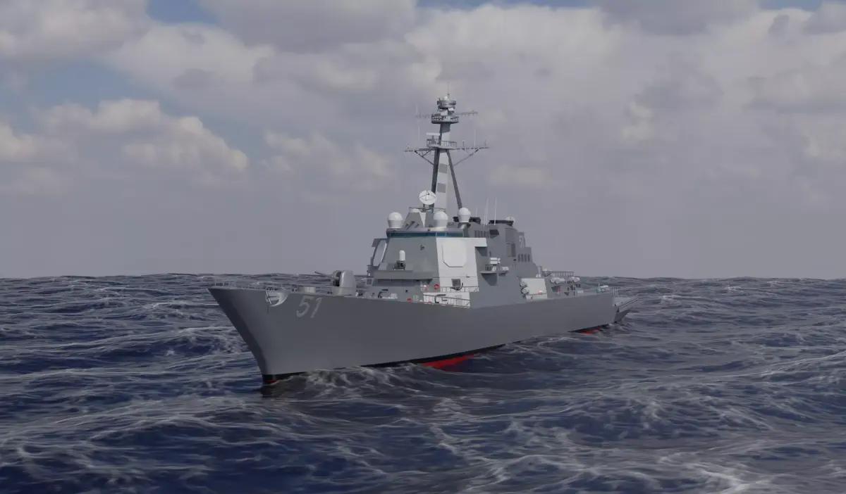 USS Arleigh Burke DDG 51 Low-poly 3D model