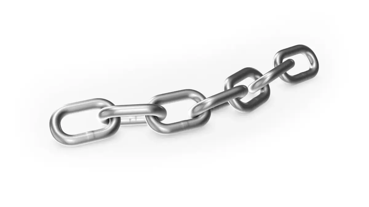 Chrome Chain Low-poly 3D model