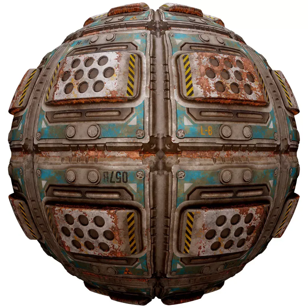 PBR Seamless Sci-Fi Texture 49 Low-poly 3D model