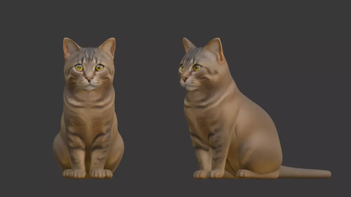 Cat Kitten 3D Scan Print 3D model