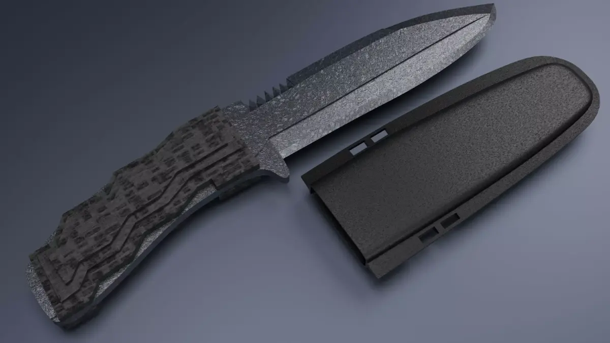 Kube Knife Low-poly 3D model