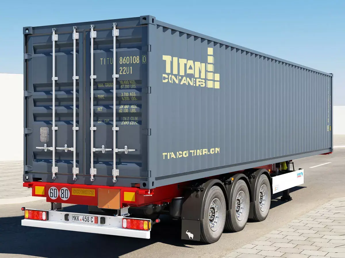 Semi-Trailer Container 3D model