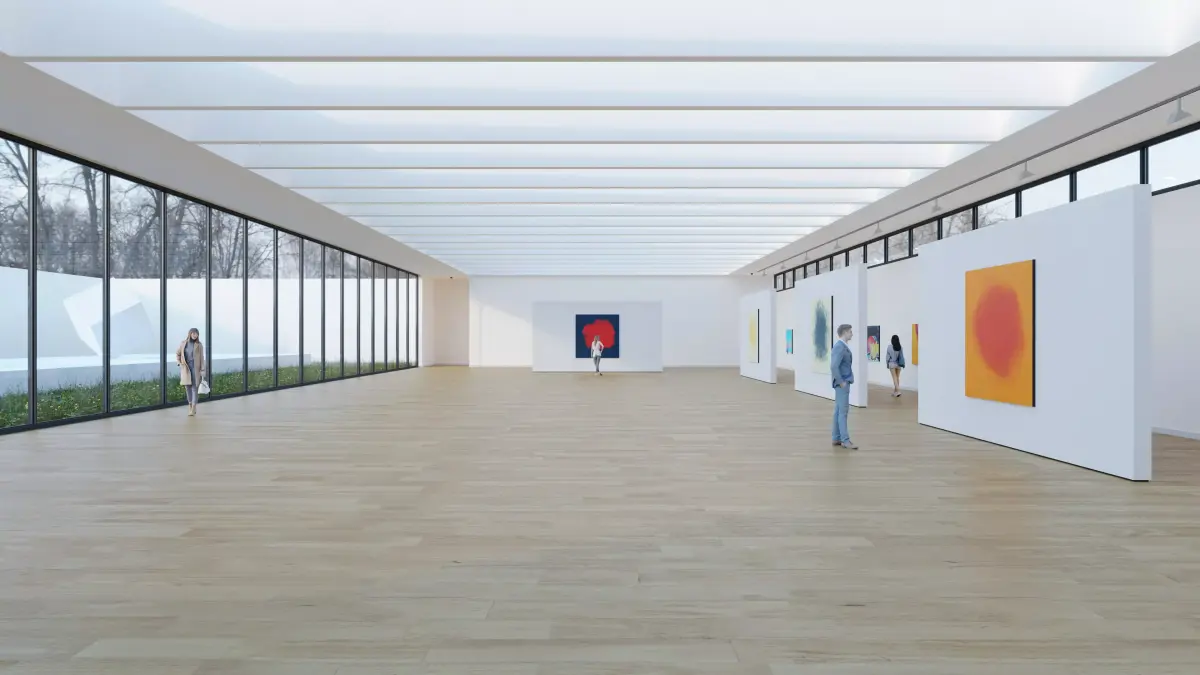 Art Museum Gallery Interior 35 Low-poly 3D model