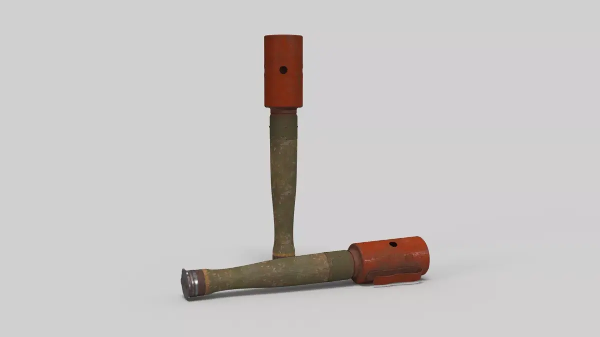  German 1916 Inert Training Stick Grenade  3D model