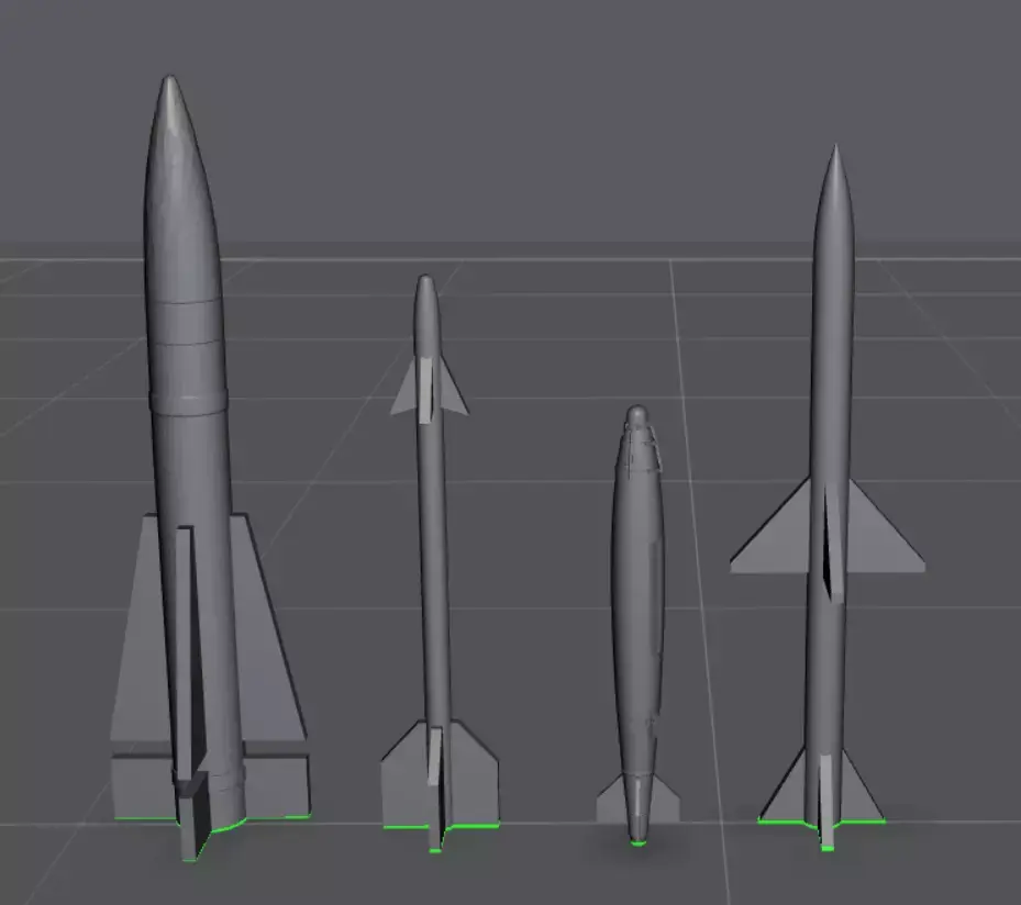 US Aircraft Carrier Weapon Set 3D print model