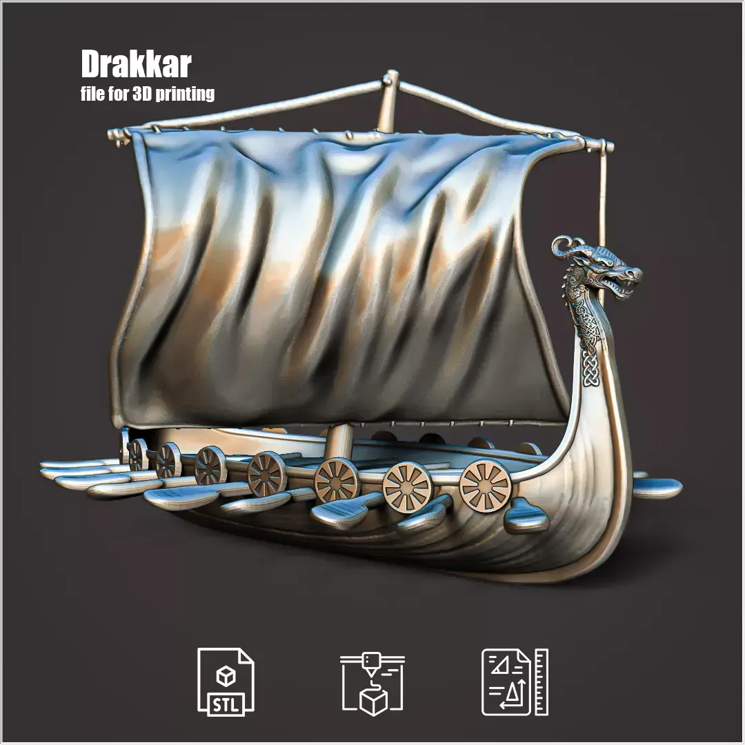 Viking Drakkar RoZ 3D print model