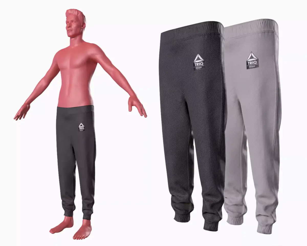 Sweatpants Low-poly 3D model