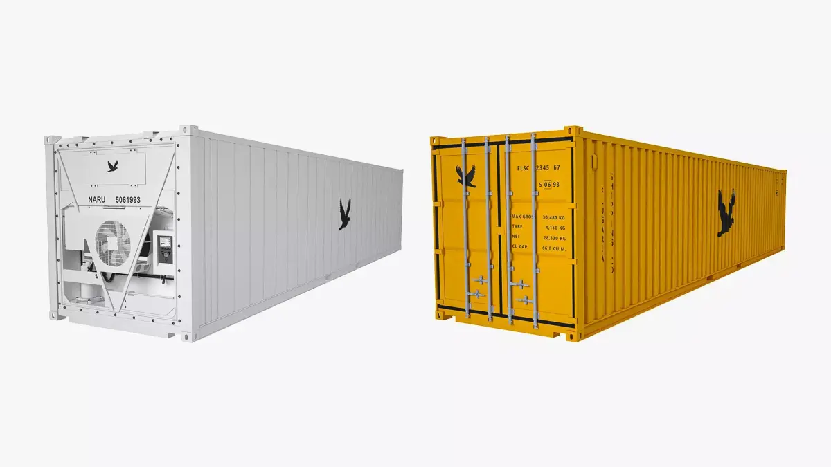 40 ft Shipping Containers Collection 3D Model Pack