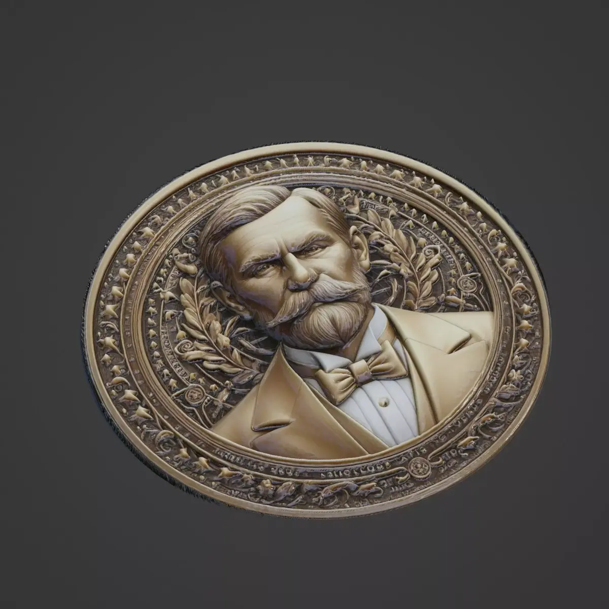 Louis Pasteur Medallion 3D print model get