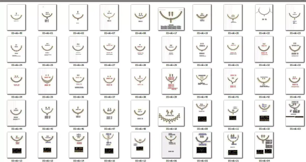  necklace bulk 50 3dm files ready to print part 02 3D print model