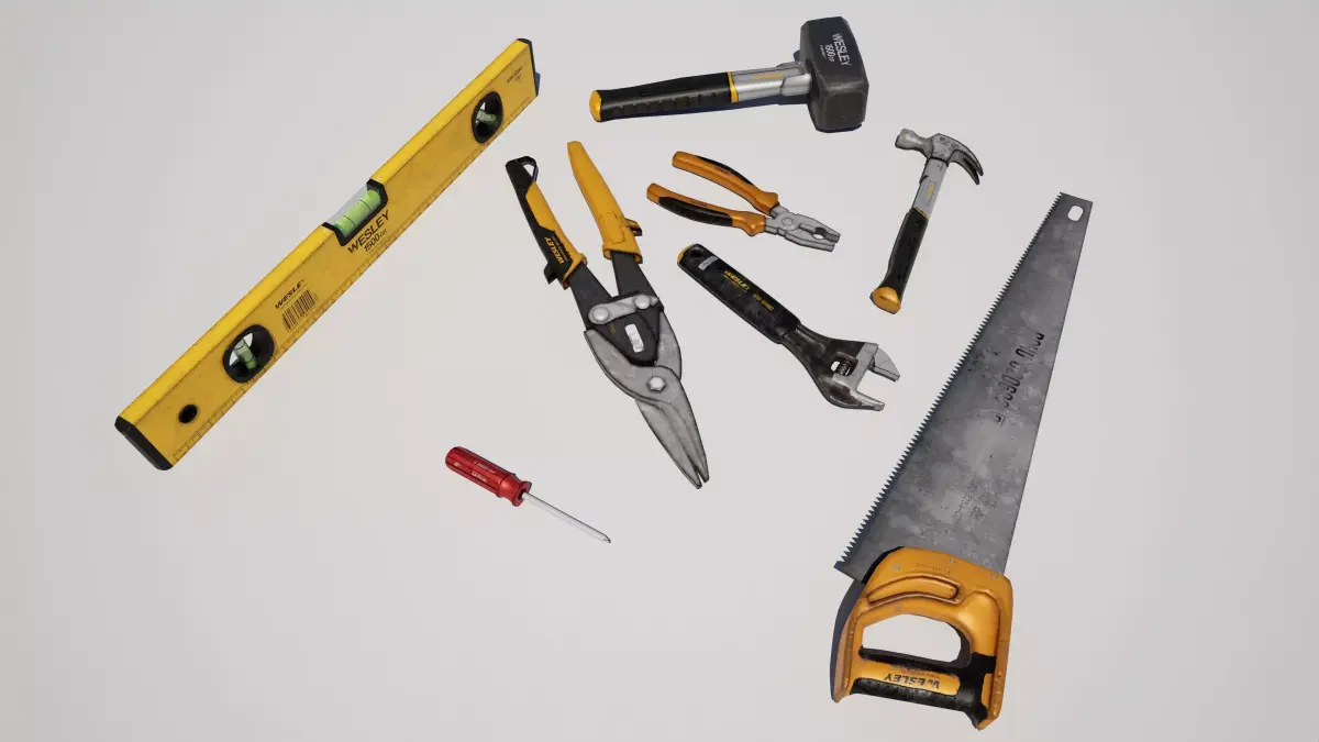 Hand Tool Pack Low-poly 3D model