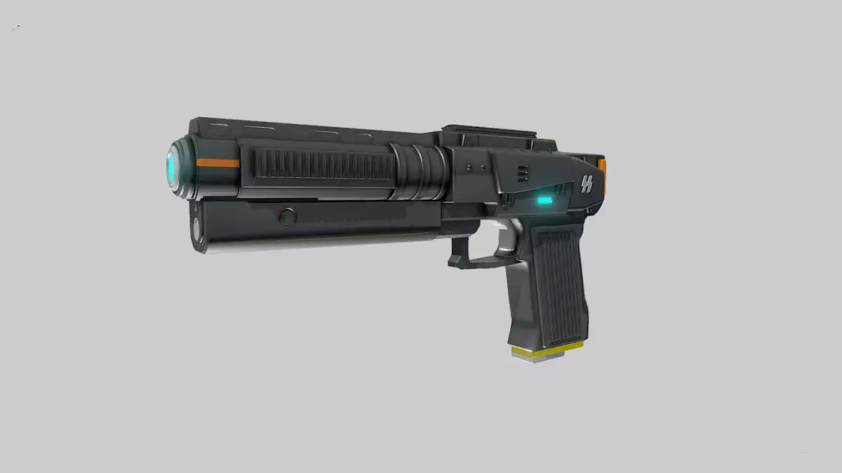 Energy Pistol Low-poly 3D model