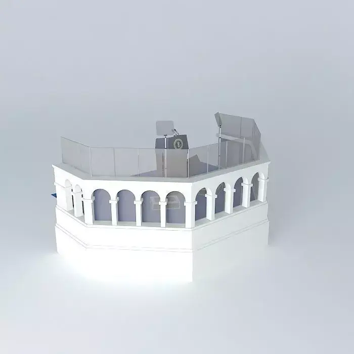 Presidential inauguration podium. Free 3D model