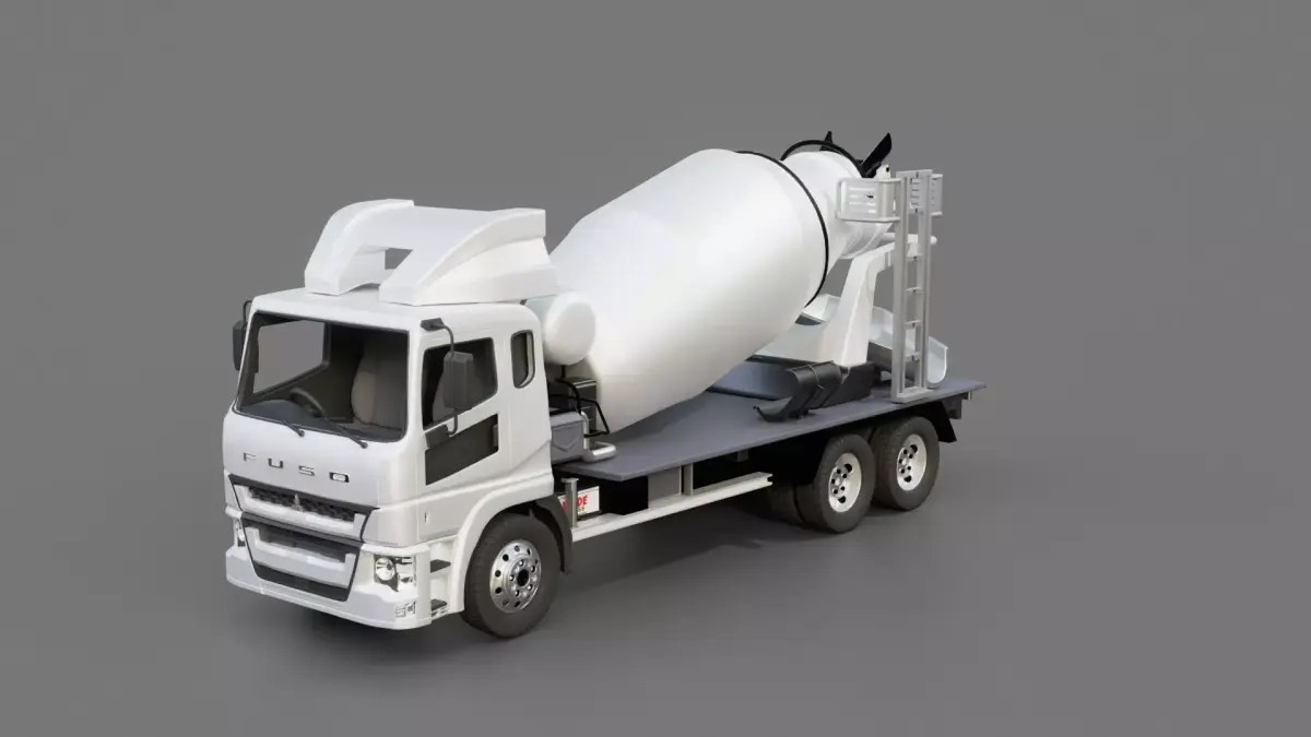 Mitsubishi Fuso FV51J Concrete Mixer 3D model