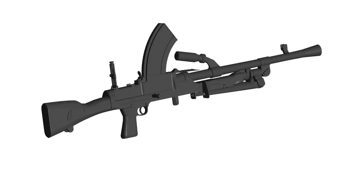 Bren light machine gun 3D model