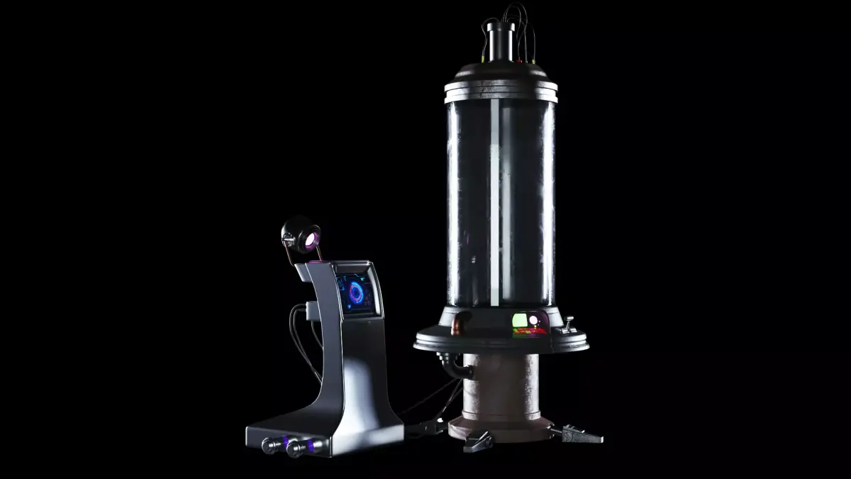 Sci-Fi Capsule Cyberpunk Laboratory 3D model Low-poly 3D model